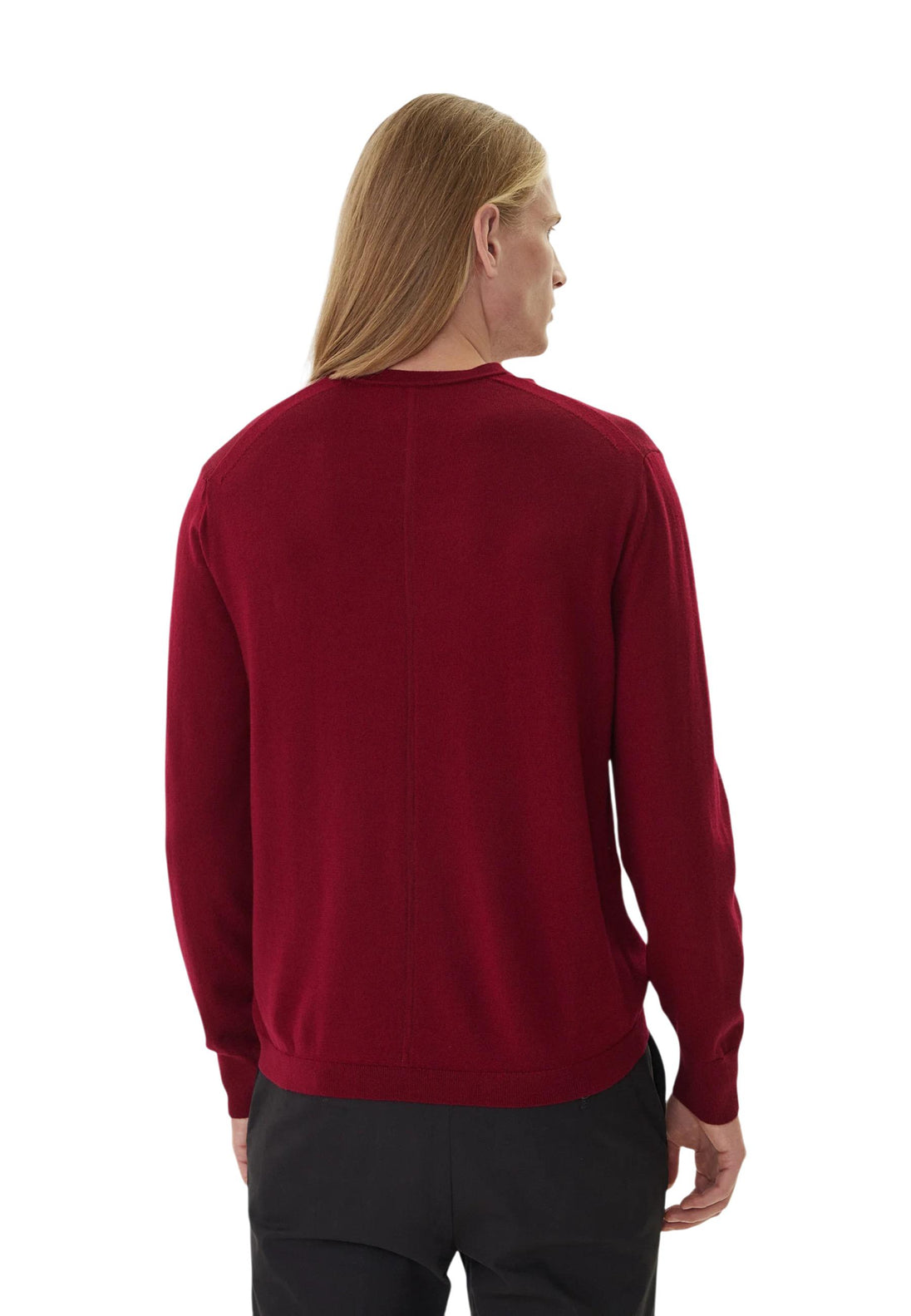 Pull Calvin Klein couleur bordeaux — vue 3