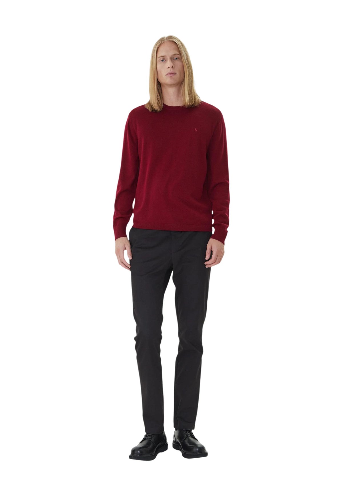 Pull Calvin Klein couleur bordeaux — vue 2