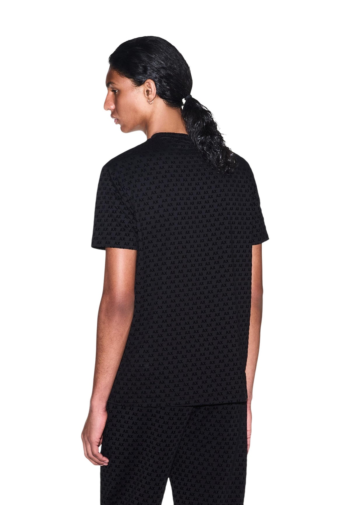 T-shirt Armani Exchange couleur noir — vue 5