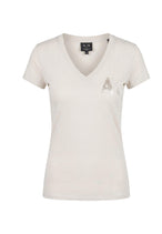 T-shirt Armani Exchange couleur beige — vue 4
