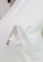 T-shirt Armani Exchange couleur beige — vue 5