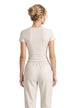 T-shirt Armani Exchange couleur beige — vue 3
