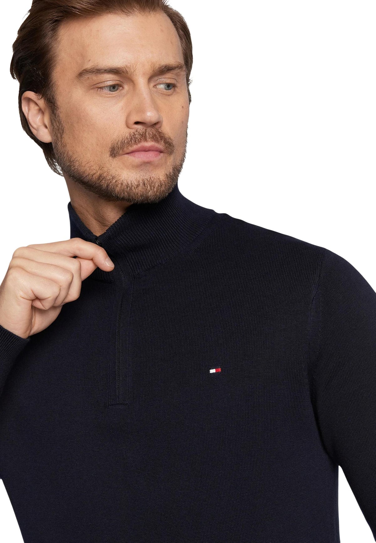 Pull Tommy Hilfiger couleur bleu — vue 3