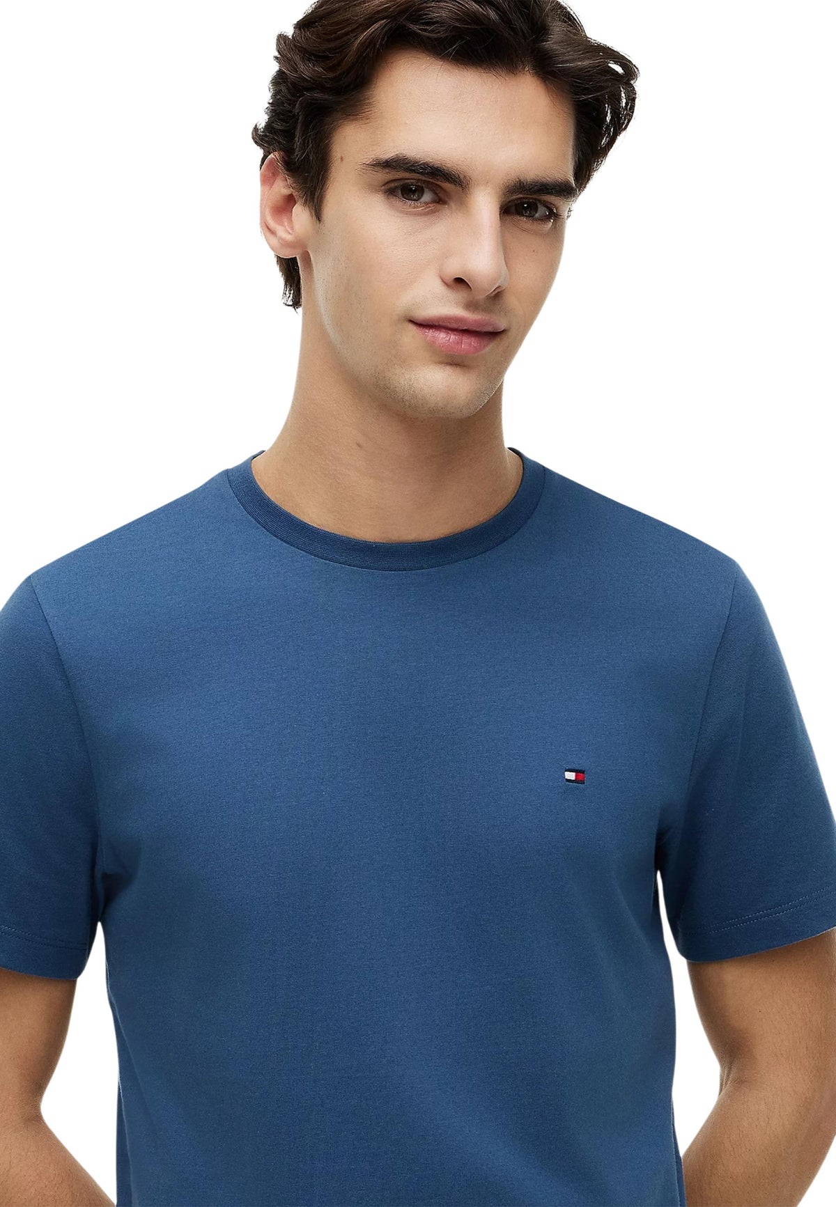 T-shirt Tommy Hilfiger couleur bleu azur — vue 3