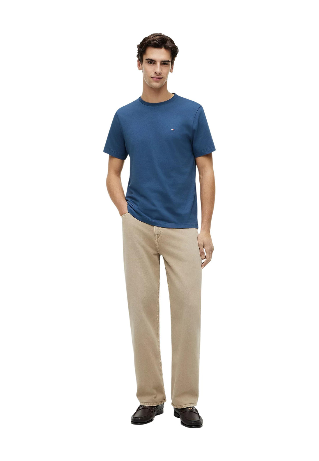 T-shirt Tommy Hilfiger couleur bleu azur — vue 2