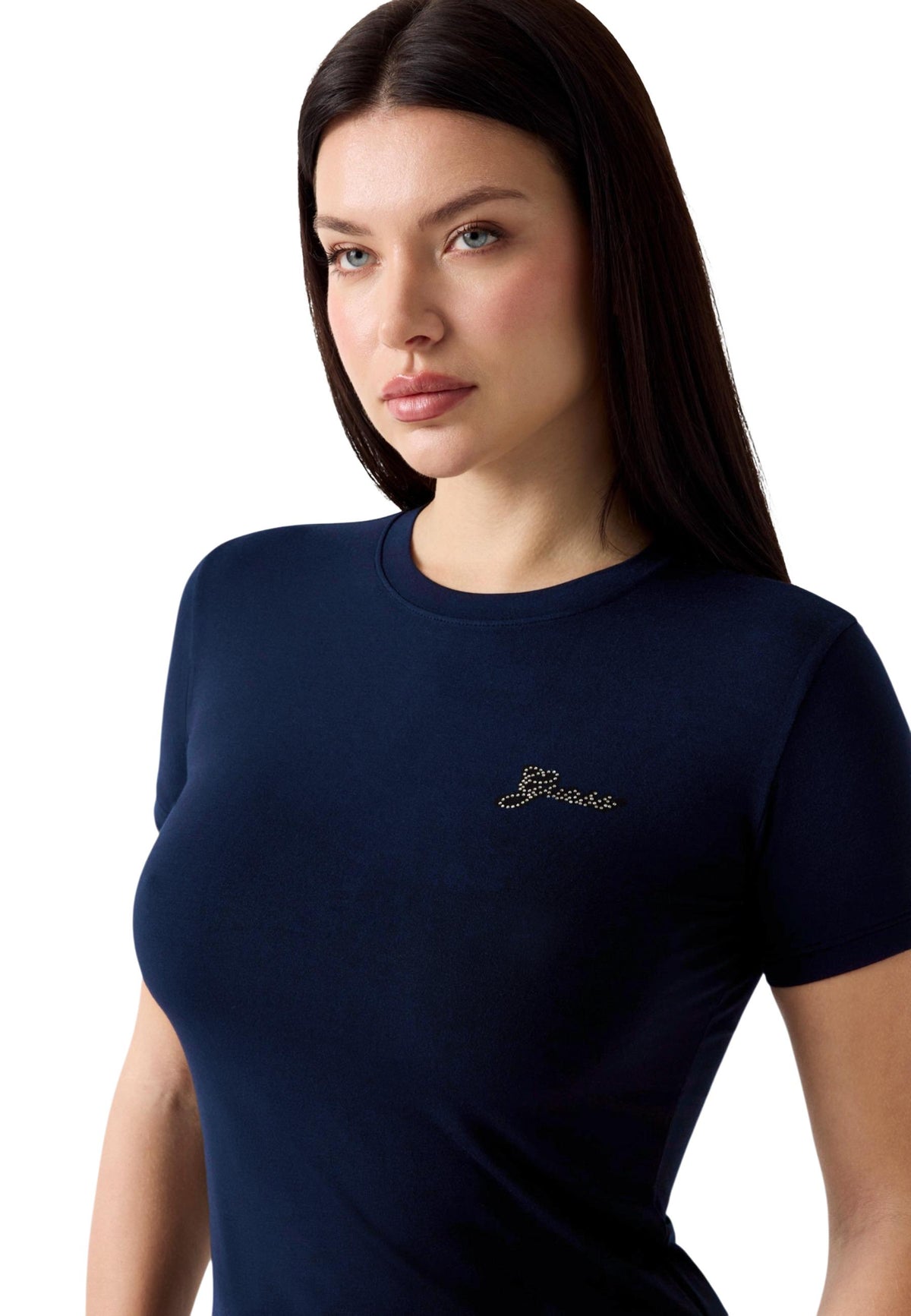 T-shirt Guess couleur bleu — vue 4