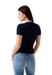 T-shirt Guess couleur bleu — vue 3