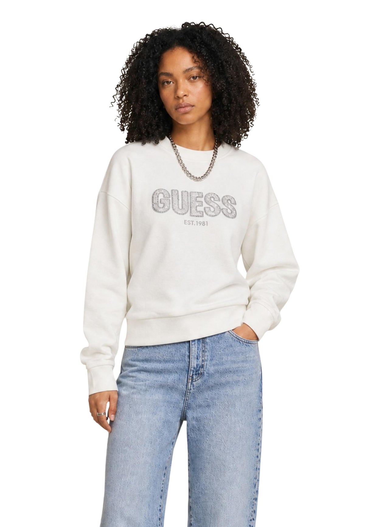 Pull Guess couleur blanc