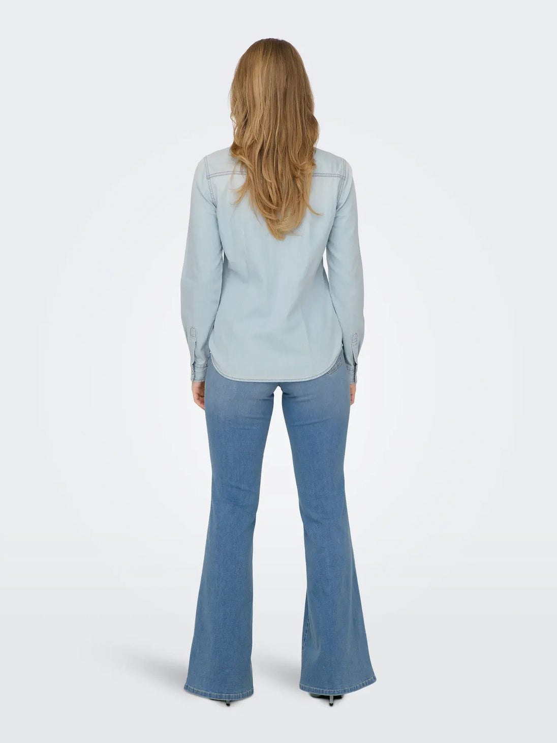Chemise Only couleur bleu azur — vue 4