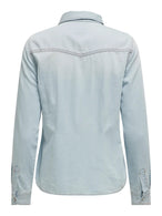 Chemise Only couleur bleu azur — vue 2