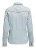 Chemise Only couleur bleu azur — vue 2