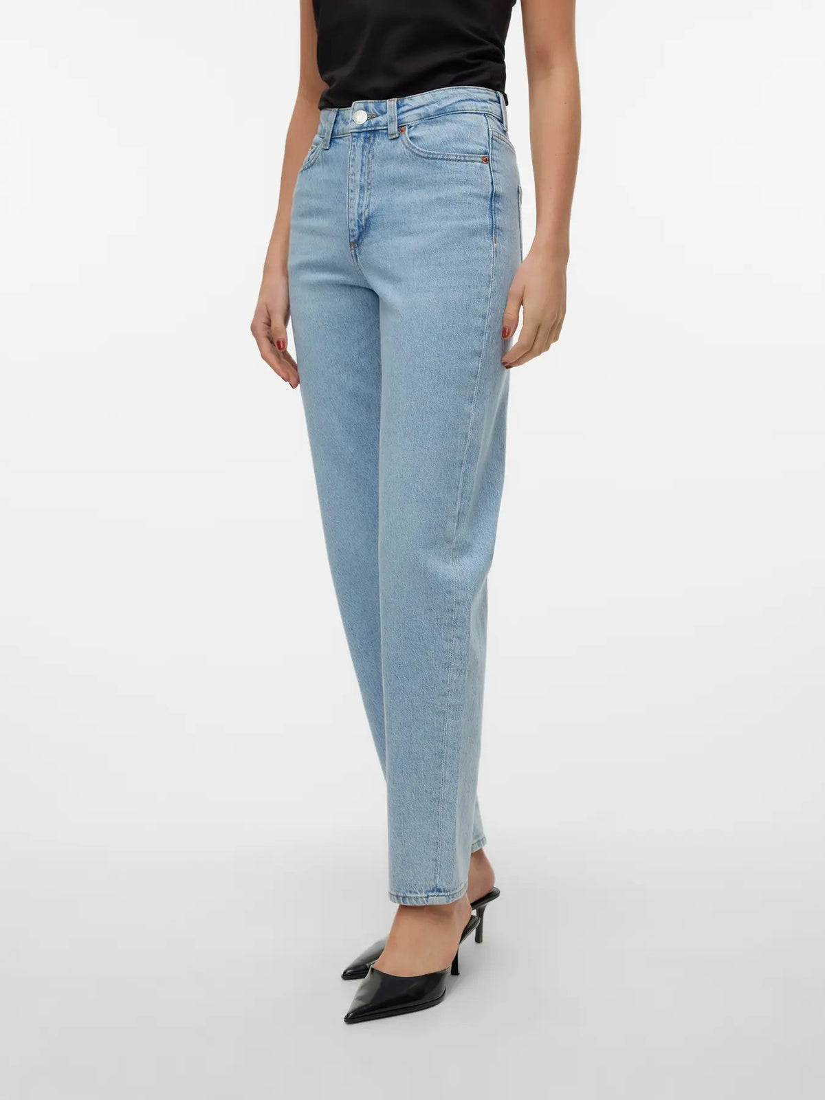 Jean Vero Moda couleur bleu azur — vue 3