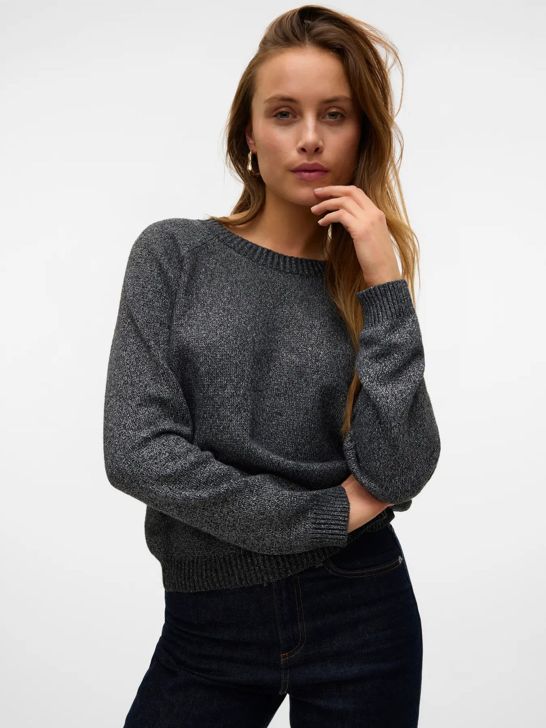 Pull Vero Moda couleur gris — vue 4