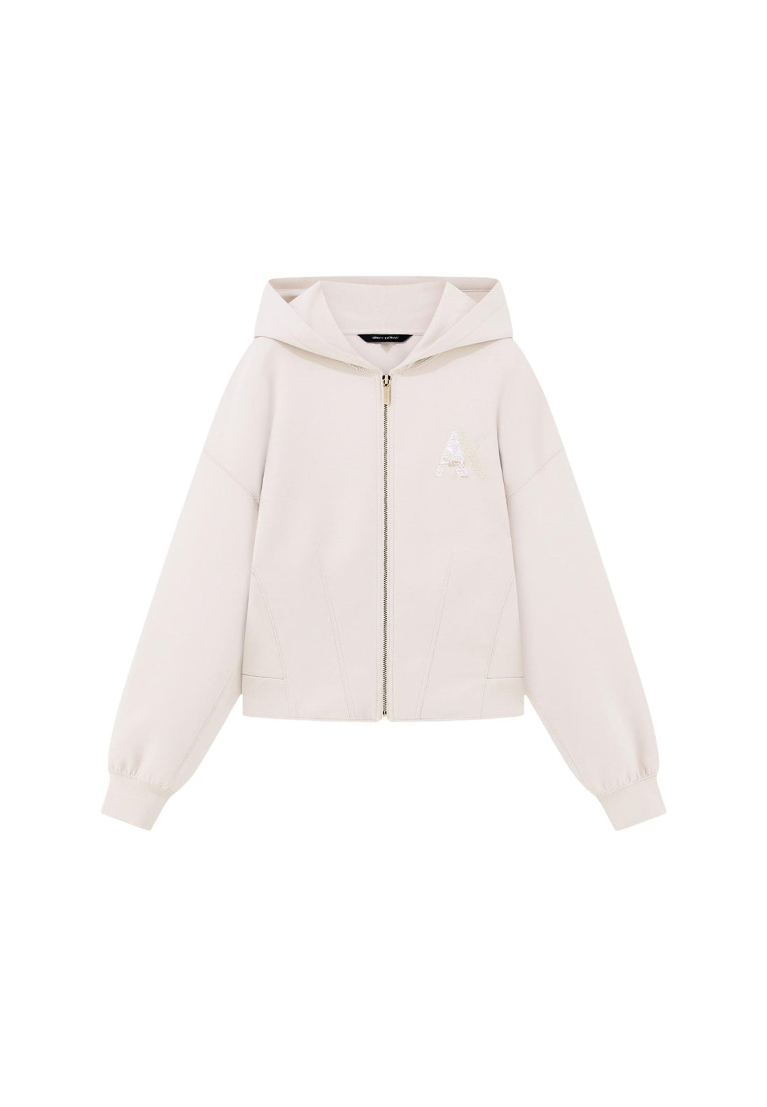 Sweat Armani Exchange couleur beige — vue 2