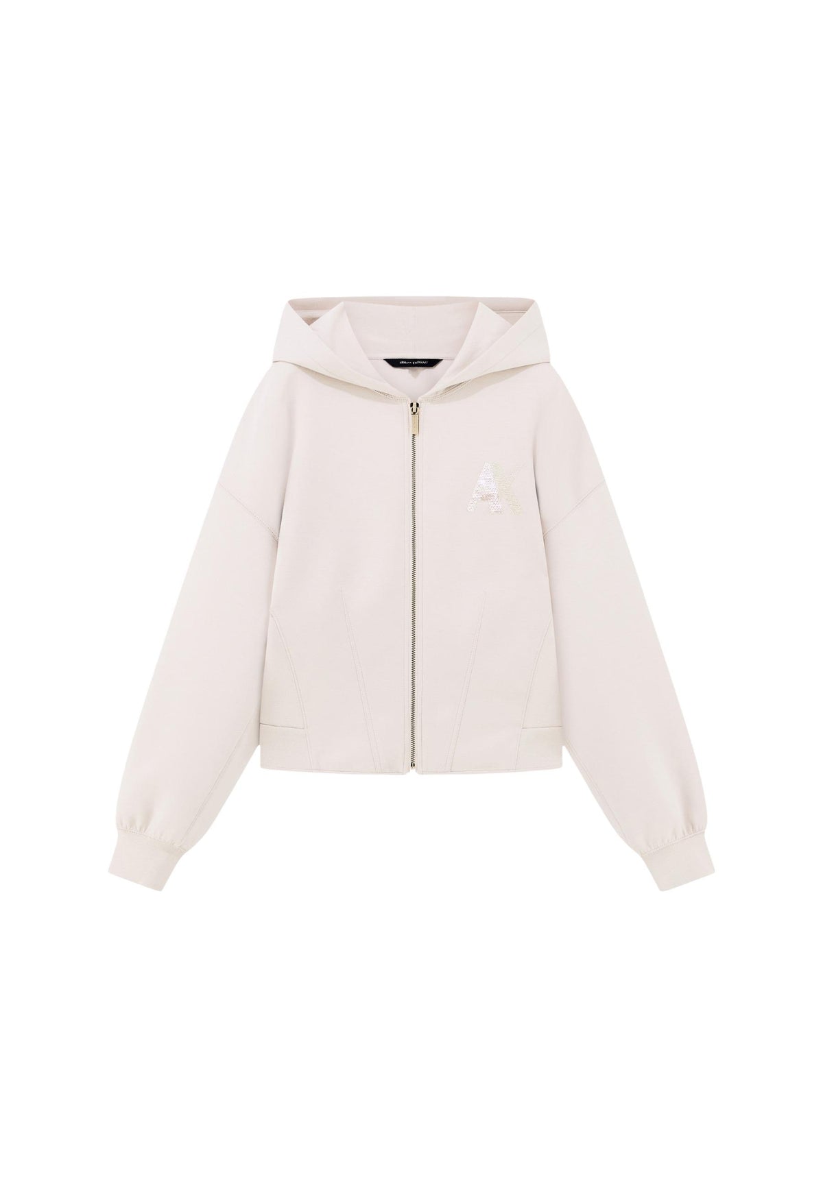 Sweat Armani Exchange couleur beige — vue 2