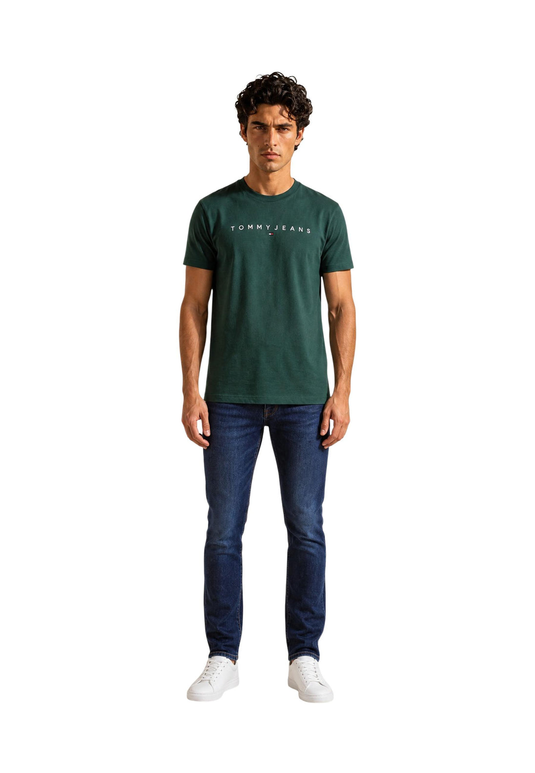 T-shirt Tommy Hilfiger Jeans couleur vert — vue 4