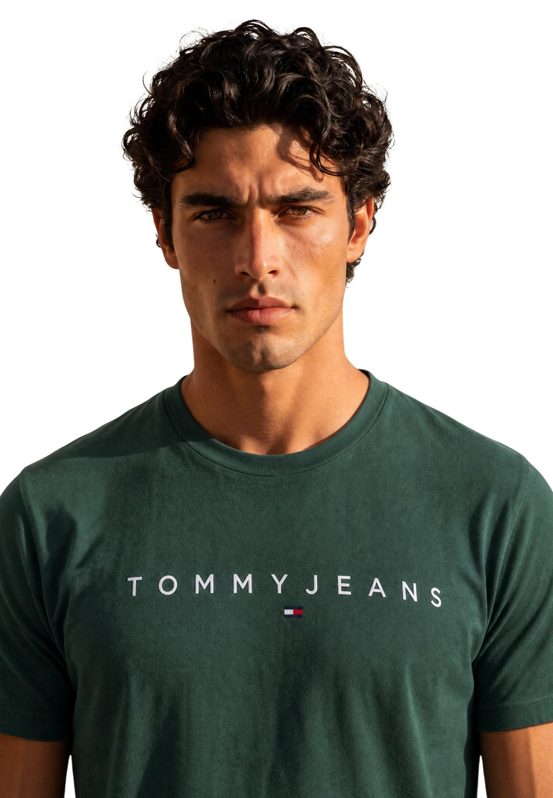 T-shirt Tommy Hilfiger Jeans couleur vert — vue 3