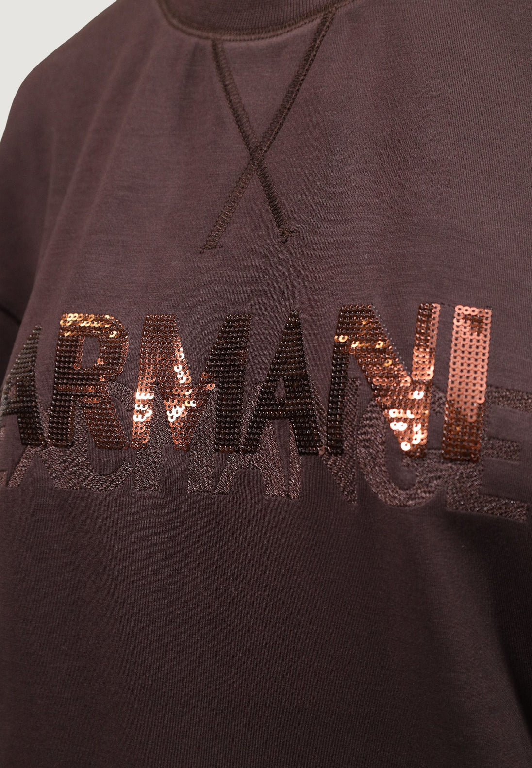 Sweat Armani Exchange couleur marron — vue 2
