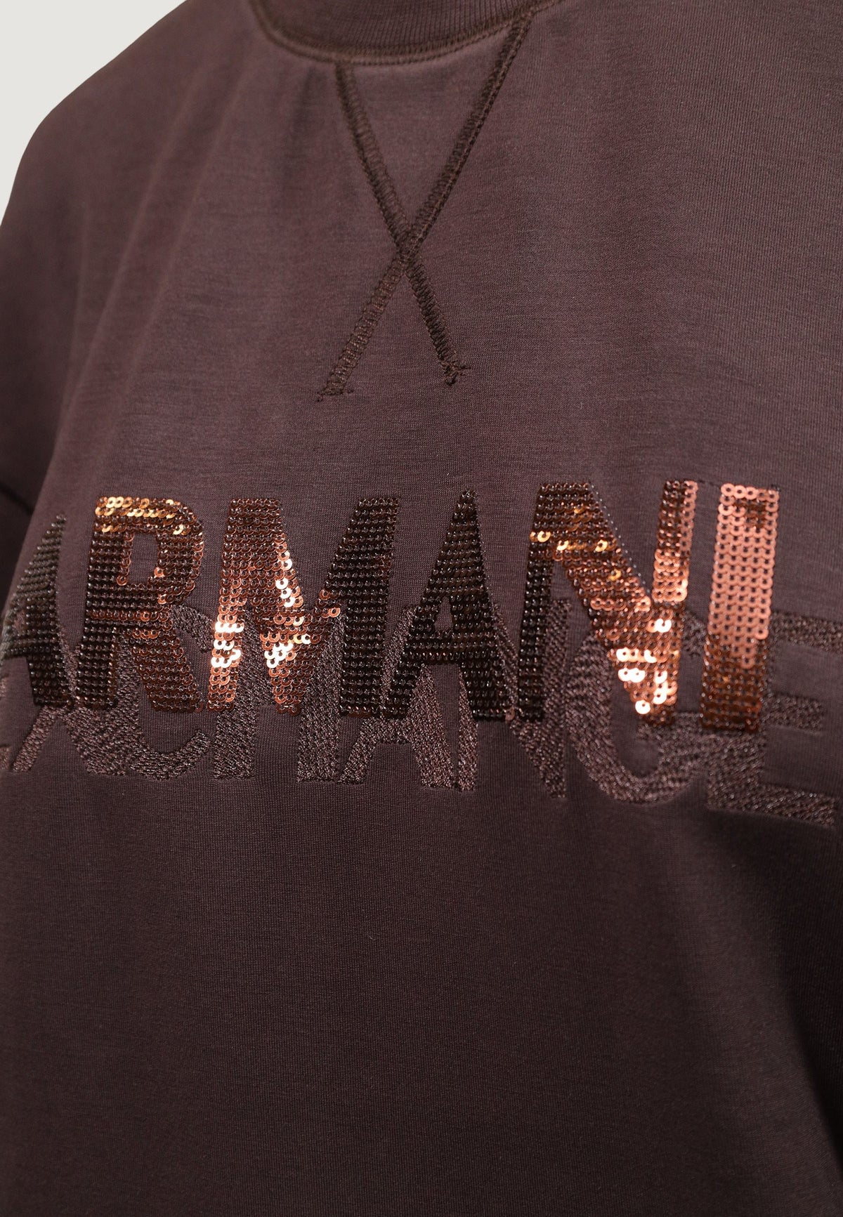Sweat Armani Exchange couleur marron — vue 2