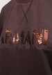 Sweat Armani Exchange couleur marron — vue 2