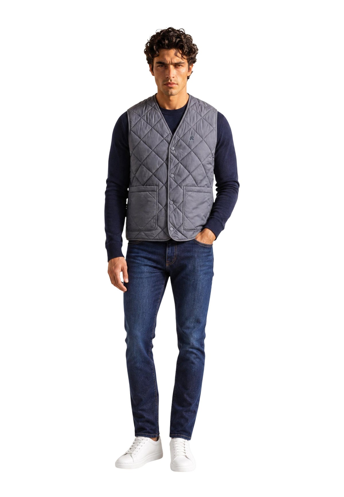 Gilet Replay couleur gris — vue 5