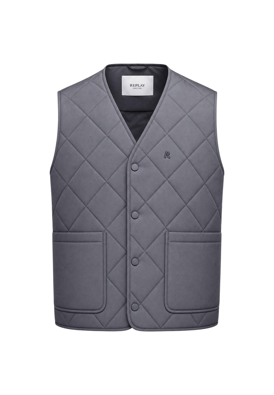 Gilet Replay couleur gris — vue 2