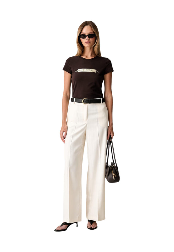 T-shirt Armani Exchange couleur marron — vue 2