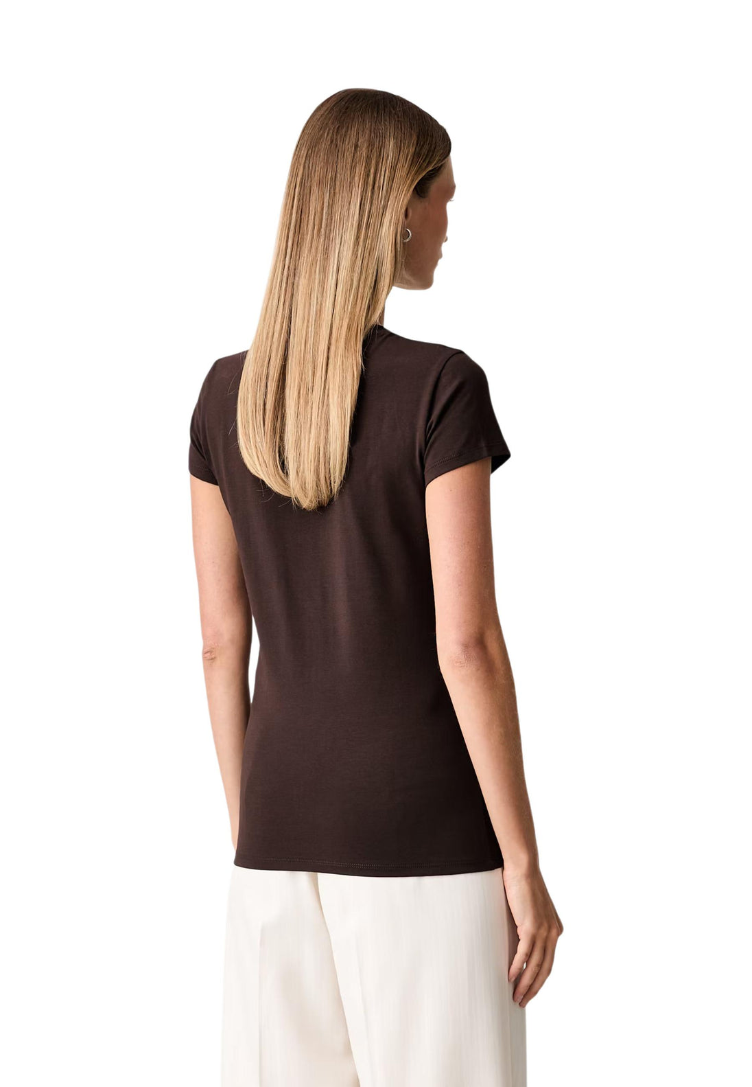 T-shirt Armani Exchange couleur marron — vue 3