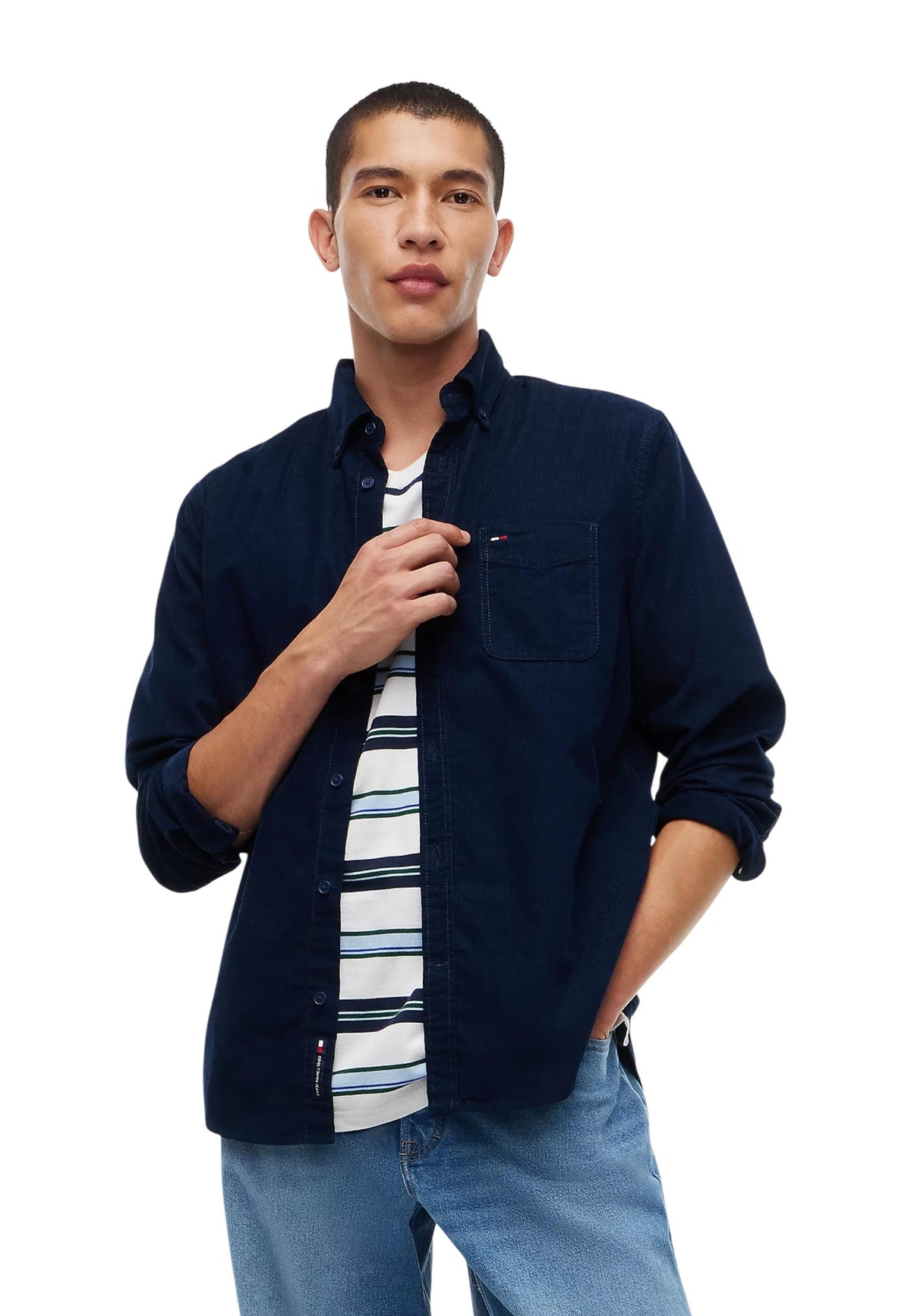 Chemise Tommy Hilfiger Jeans couleur bleu