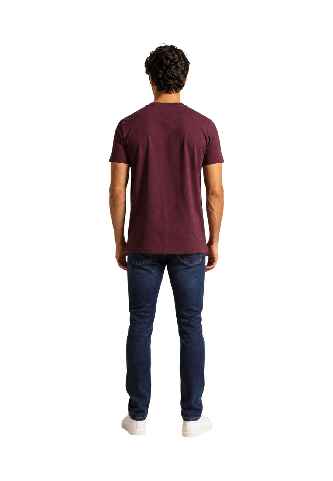 T-shirt Tommy Hilfiger Jeans couleur bordeaux — vue 4