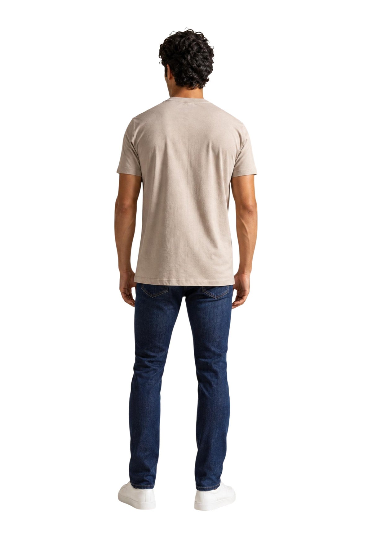 T-shirt Armani Exchange couleur beige — vue 3