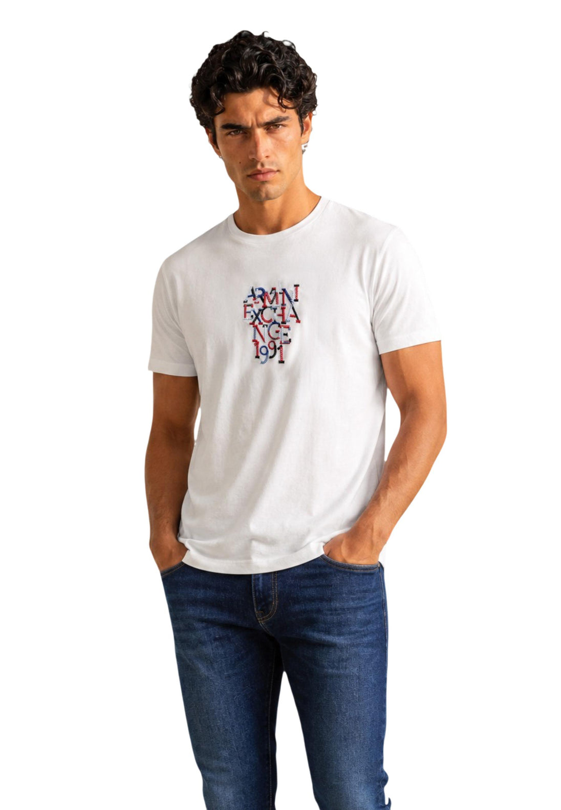 T-shirt Armani Exchange couleur blanc