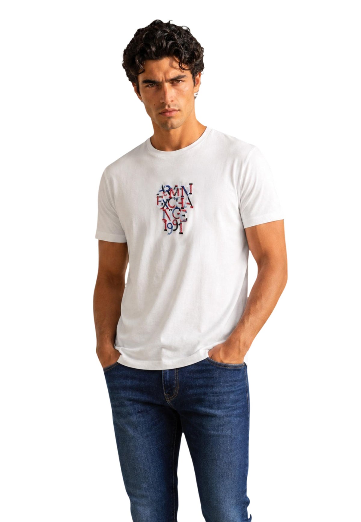 T-shirt Armani Exchange couleur blanc