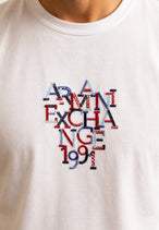 T-shirt Armani Exchange couleur blanc — vue 4