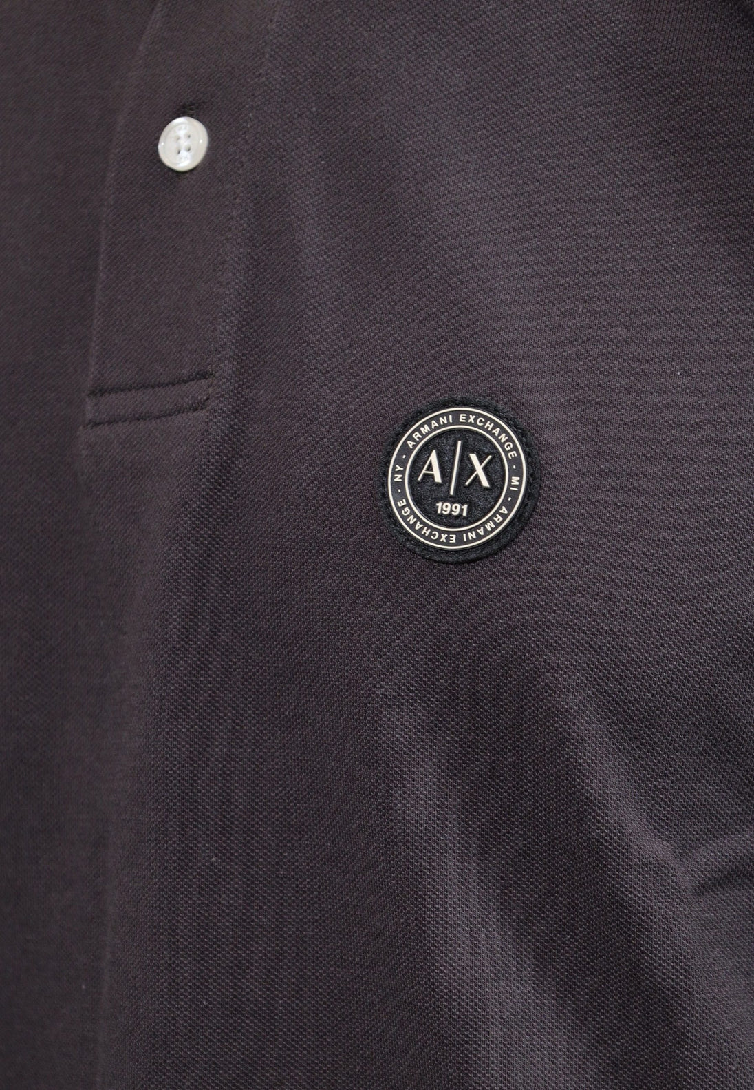 Polo Armani Exchange couleur noir — vue 5
