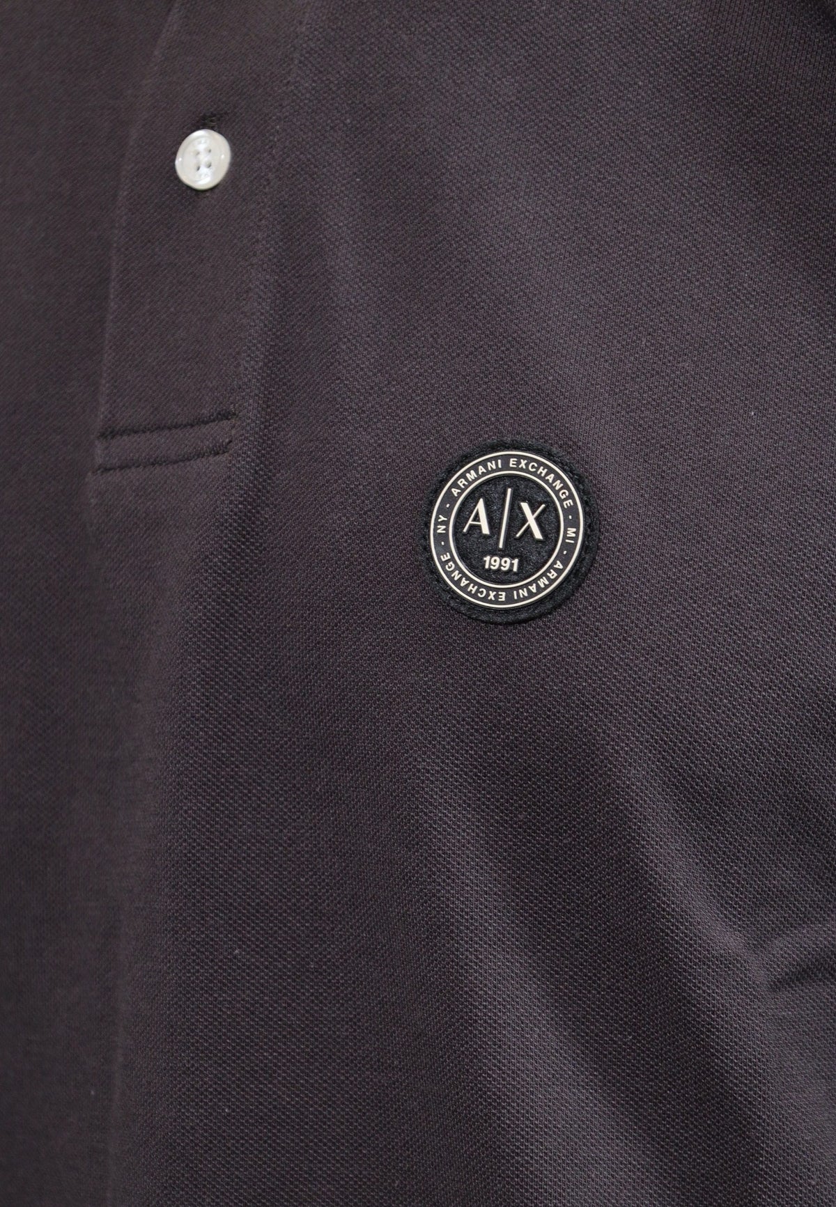 Polo Armani Exchange couleur noir — vue 5