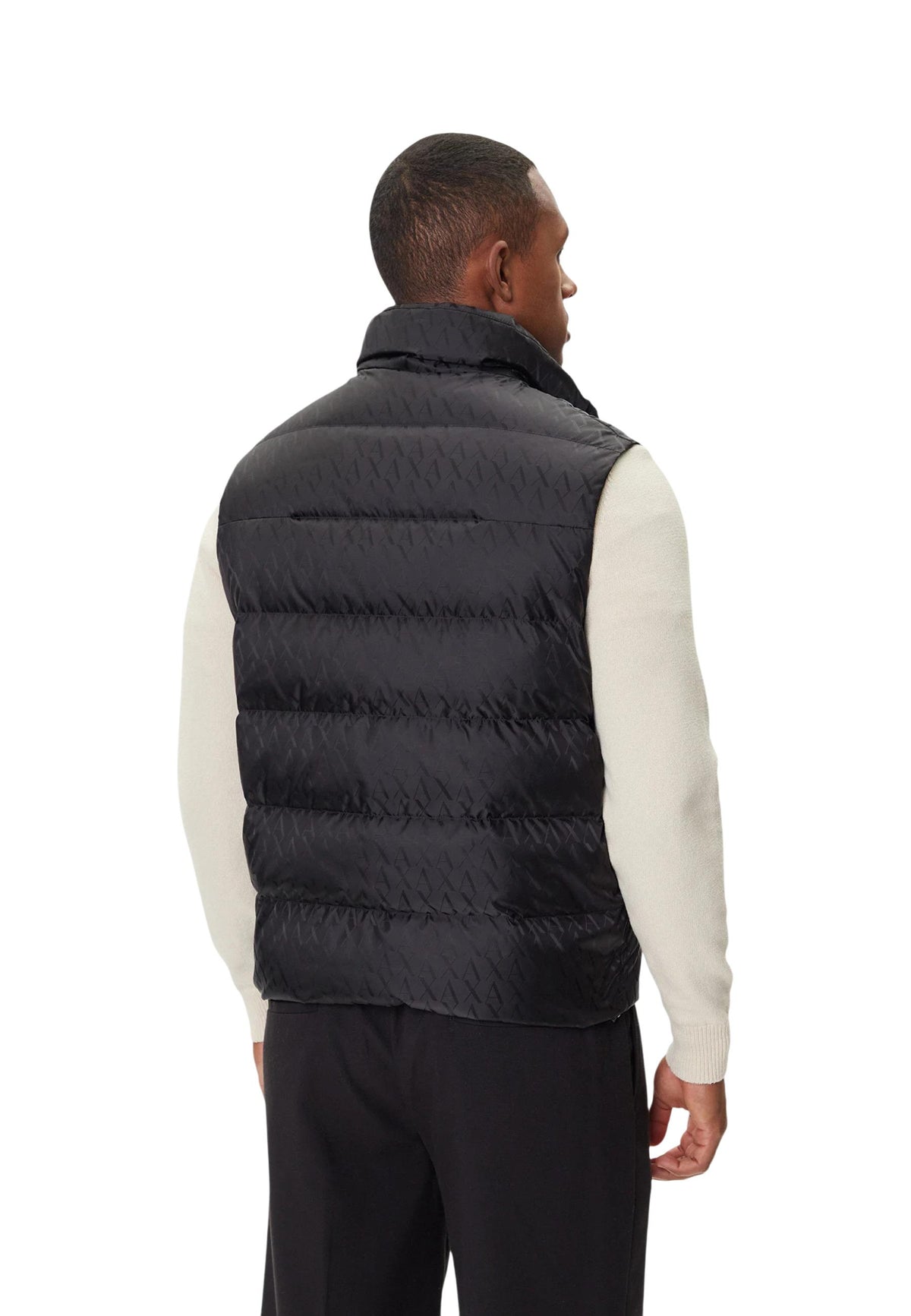 Gilet Armani Exchange couleur noir — vue 4