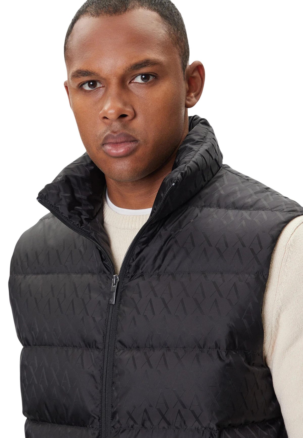 Gilet Armani Exchange couleur noir — vue 5