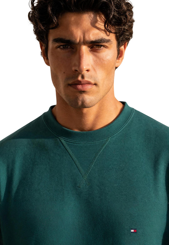 Sweat Tommy Hilfiger couleur vert — vue 2