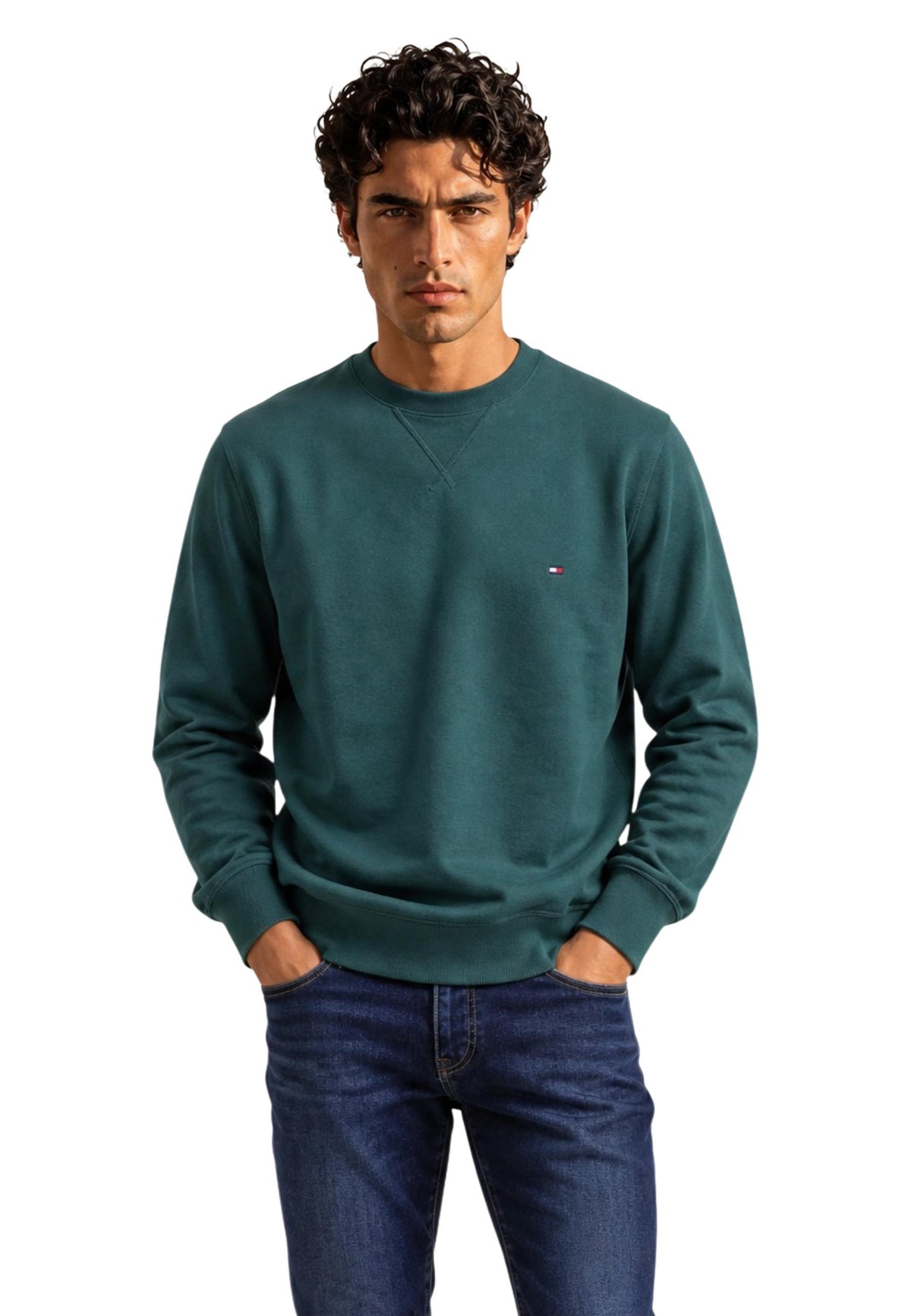 Sweat Tommy Hilfiger couleur vert