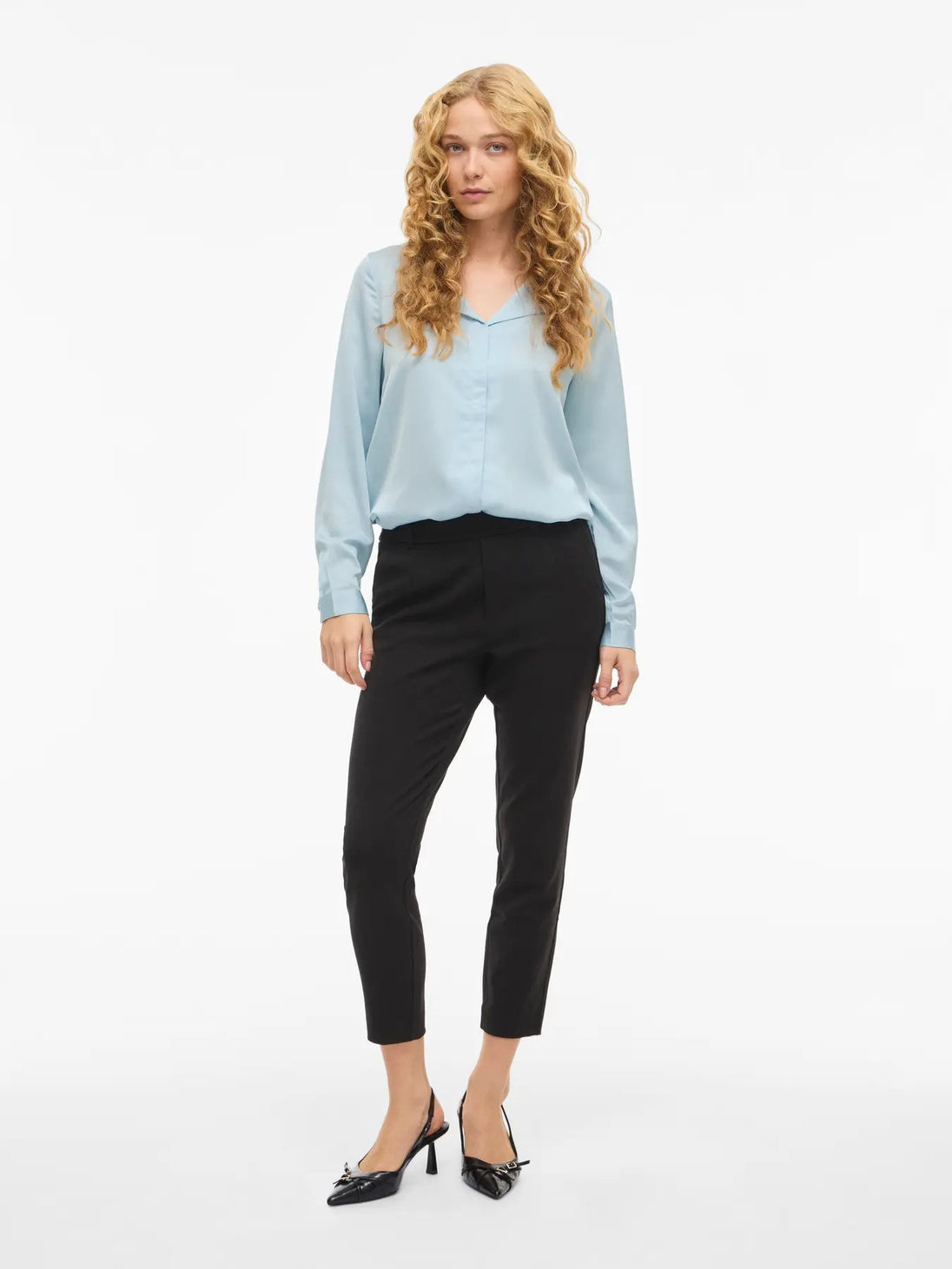 Chemise Vila Clothes couleur bleu azur — vue 4