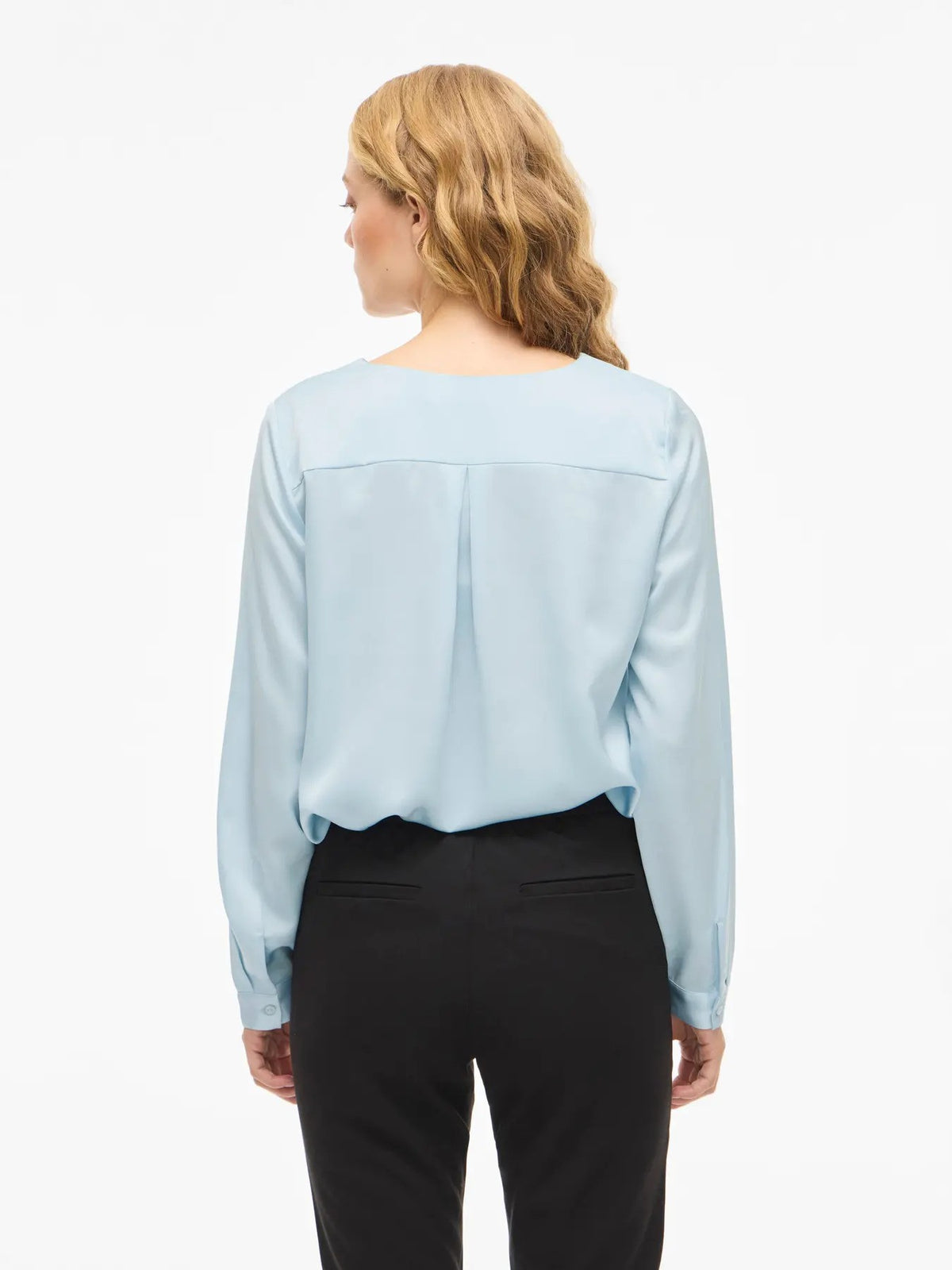 Chemise Vila Clothes couleur bleu azur — vue 2
