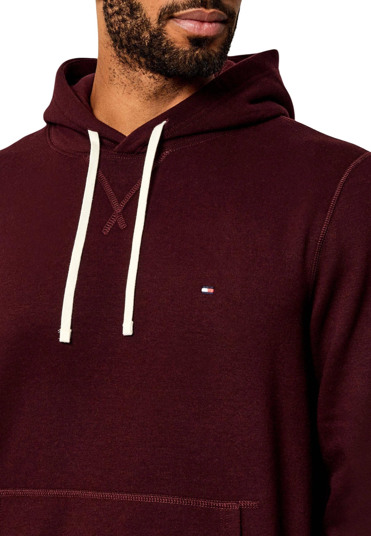 Sweat Tommy Hilfiger couleur bordeaux — vue 3