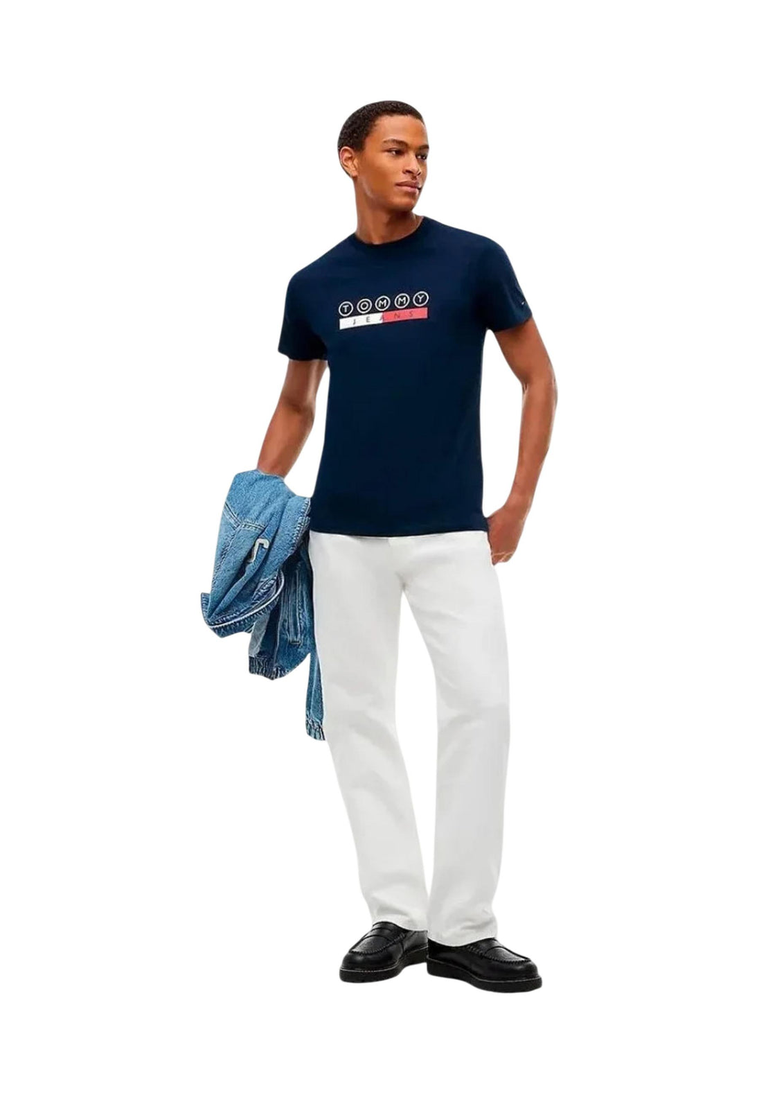 T-shirt Tommy Hilfiger Jeans couleur bleu — vue 4