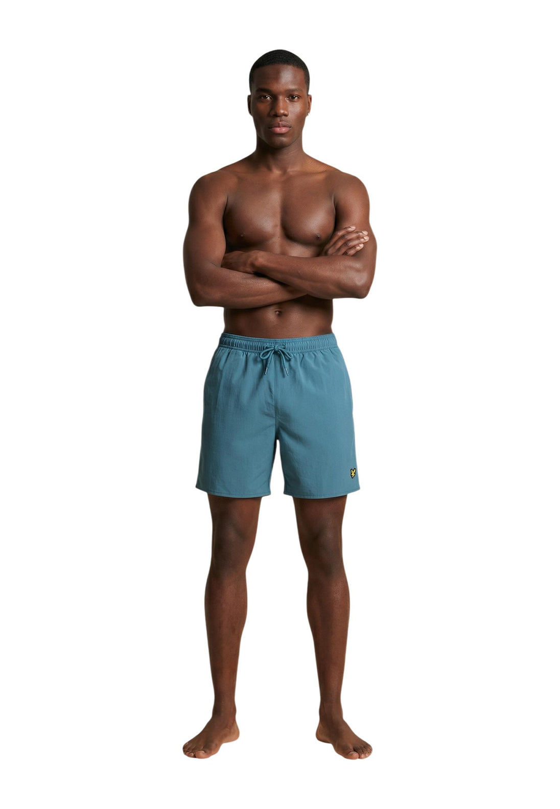 Maillot de bain Lyle & Scott couleur bleu azur — vue 3