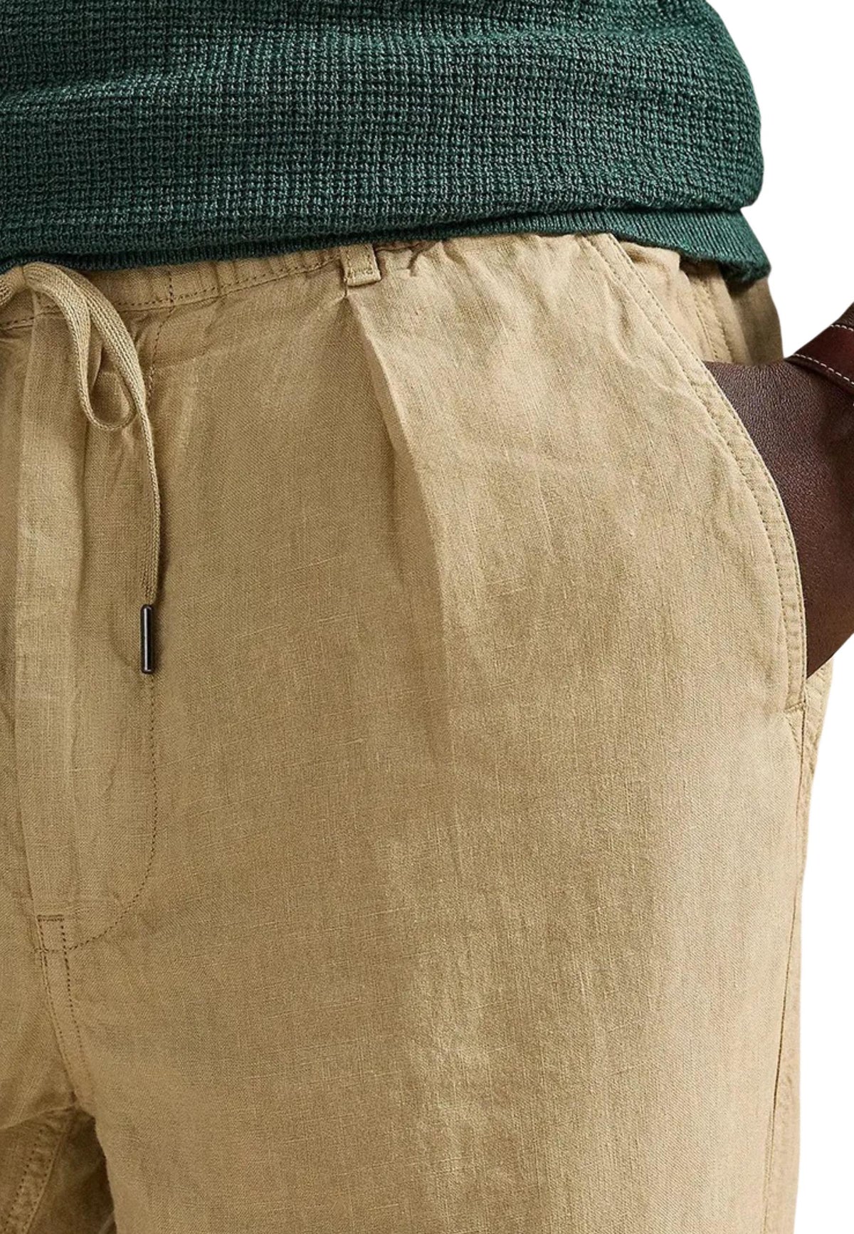 Pantalon Lyle & Scott couleur beige — vue 4
