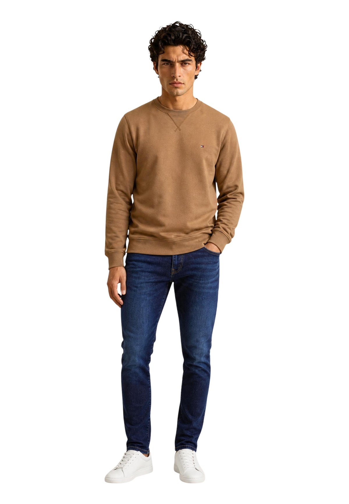 Sweat Tommy Hilfiger couleur beige — vue 2