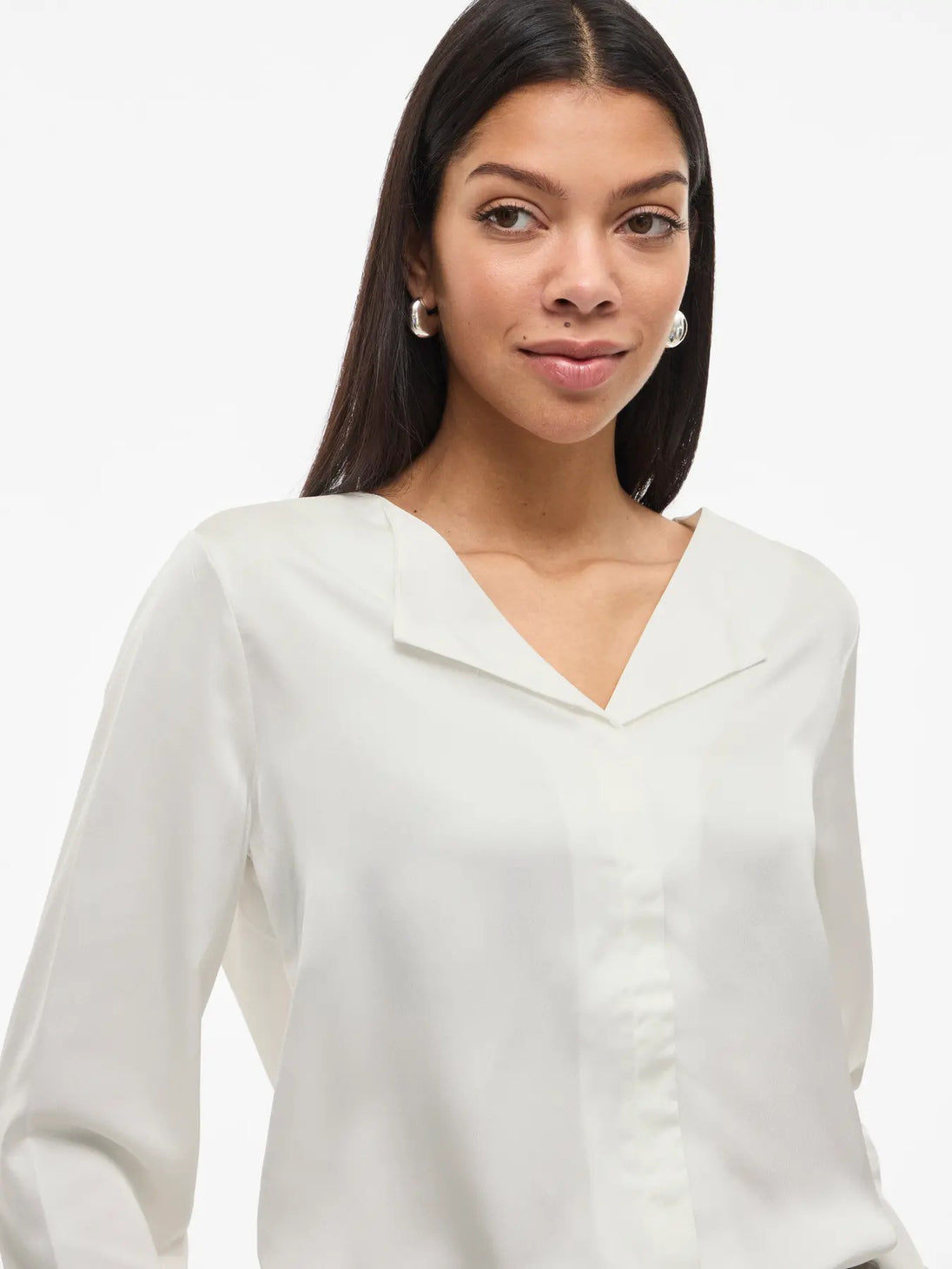 Chemise Vila Clothes couleur blanc — vue 3