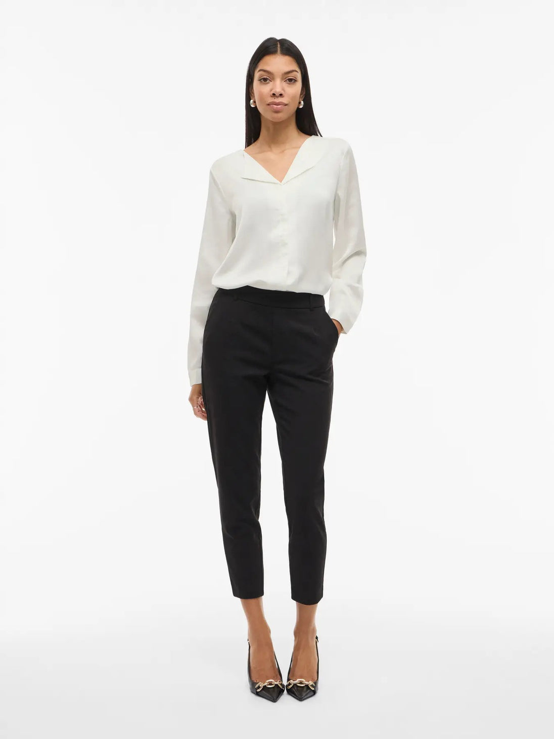 Chemise Vila Clothes couleur blanc — vue 4