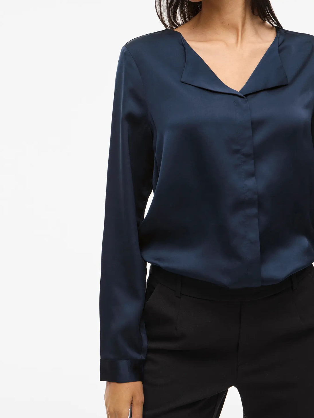 Chemise Vila Clothes couleur bleu — vue 4
